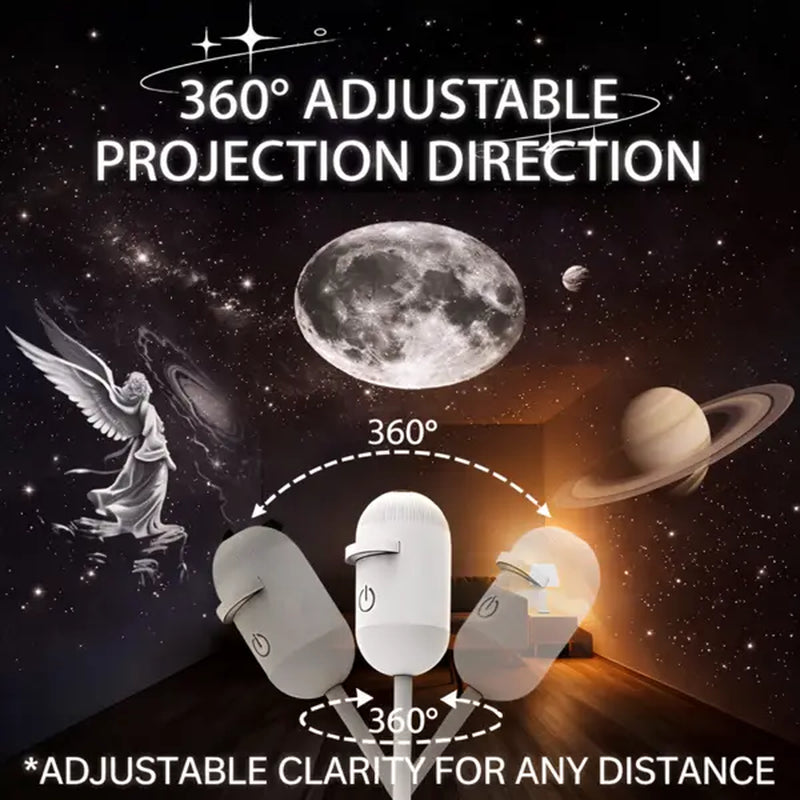 Galaxy Projector Light, Mini Projector LED Lights for Bedroom, Starry Night Projector with Night Light for Playroom Home Theater, Starlight Projector, Gift